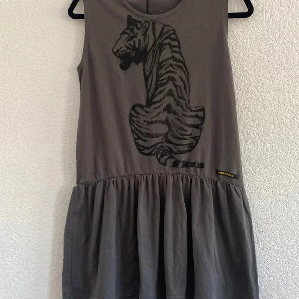 FINGER IN THE NOSE Girls Dress (Size 3 XL - 12/13 years)